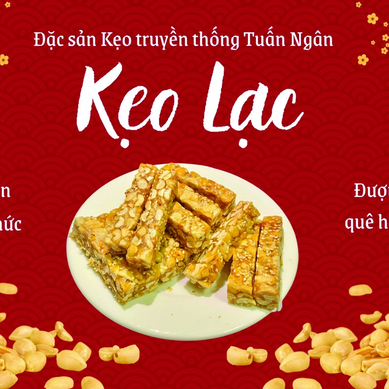 Kẹo Lạc Tuấn Ngân - Đặc Sản Đại Đồng - Gói 01 kg - Ảnh 1