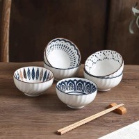 Bát gốm hoạ tiết phong cách Nhật Bản. Sét 8 chiếc - Ảnh 1