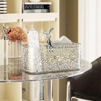 Hộp Đựng Giấy Để Bàn Acrylic Đính Hình Thỏ Sang Trọng Phong Cách Bắc Âu - Ảnh 1