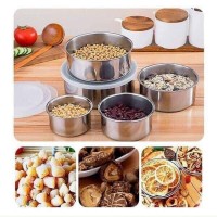 BỘ 5 BÁT INOX CÓ NẮP - Ảnh 1