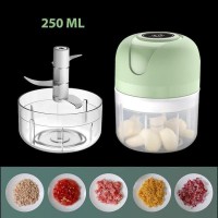 Máy xay tỏi cầm tay màu xanh - Ảnh 1