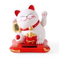 Mèo thần tài Nhựa năng lượng mặt trời size Mini - Ảnh 1