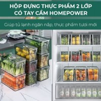 HỘP ĐỰNG THỰC PHẨM TỦ LẠNH CÓ TAY CẦM 5L - Ảnh 1