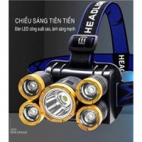 Đèn Pin Đeo Trán 5 Bóng Led - Ảnh 1