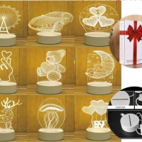 Đèn ngủ để bàn có led 3D - Ảnh 1
