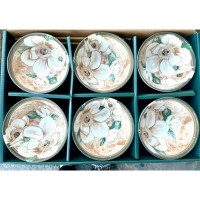 Bộ 6 chén + 6 đũa hoa Trà - Ảnh 1