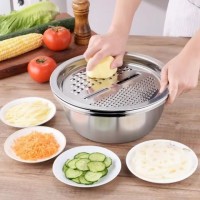 Bộ rổ inox kèm nạo rau củ - Ảnh 1