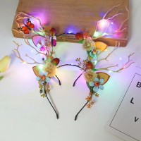 CÀI TÓC ĐÈN LED SỪNG HOA BƯỚM - Ảnh 1
