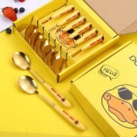 Set 6 muỗng inox con vịt vàng - Ảnh 1