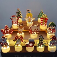 Đèn Nến Điện Tử Hình Ông Già Noel Người Tuyết Trang Trí Giáng Sinh - Ảnh 1