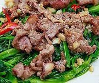 BÒ XÀO RAU MUỐNG - Ảnh 1