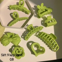 Set 9 kẹp xanh lá  - Ảnh 1