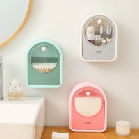 Hộp đựng bông làm sạch mỹ phẩm vật liệu HIPS -Hộp bỏ đồ đa zi năng treo tường - Ảnh 1
