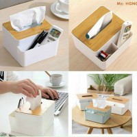 HỘP ĐỰNG KHĂN GIẤY NẮP GỖ - Ảnh 1