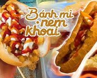 Bánh mì kẹp nem khoai - Ảnh 1