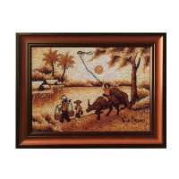 Tranh Gạo Vân Quân Kích Thước 25x35 cm - Ảnh 1