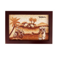 Tranh Gạo Vân Quân Kích Thước 35x50 cm - Ảnh 1