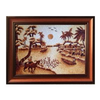 Tranh Gạo Vân Quân Kích Thước 30x30 cm - Ảnh 1