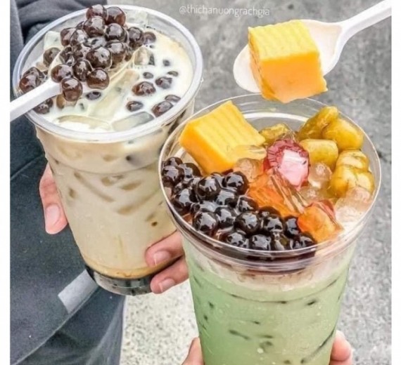 Trà Sữa Trân Châu Đường Đen                                     Black Suger Pearl Milk Tea