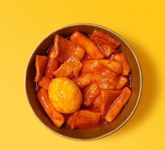 Tteokbokki Truyền Thống - Bánh Gạo Hàn Quốc Sốt Truyền Thống Với Trứng Luộc & Bánh Cá