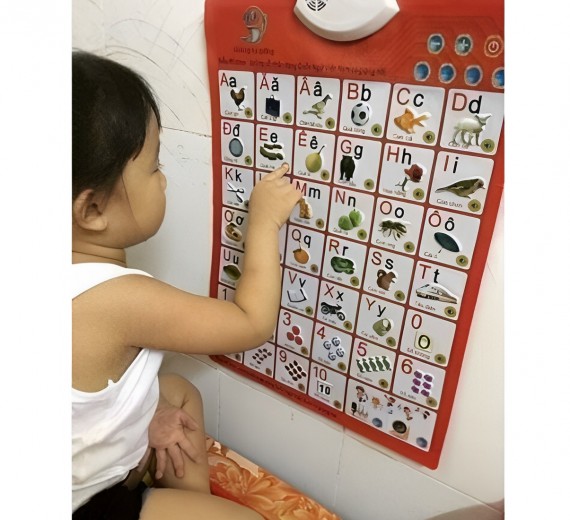 Bảng chữ cái biết nói tự động màu đỏ