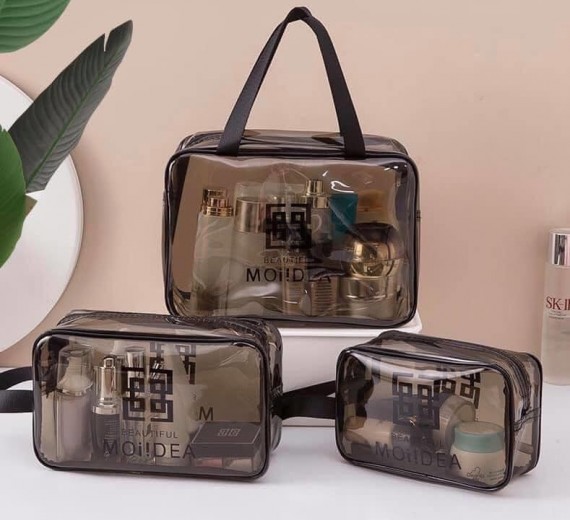 Set 3 Túi Đựng Mỹ Phẩm trong suốt