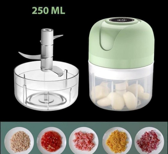 Máy xay tỏi cầm tay màu xanh