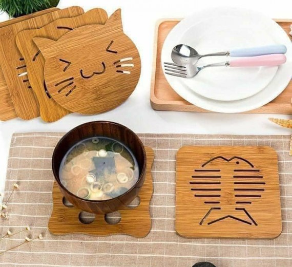 Lót nồi gỗ set 5miếng