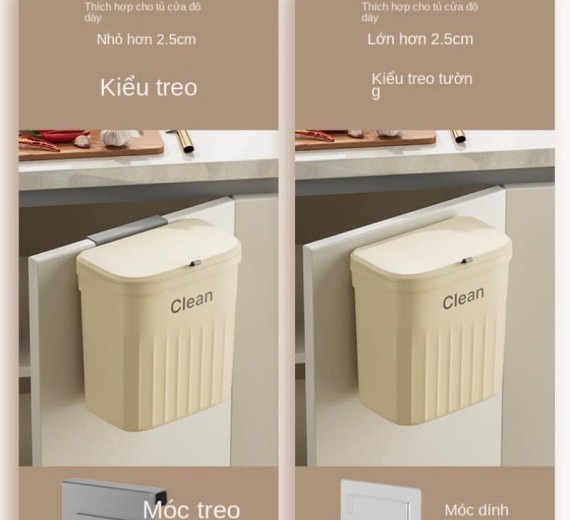 Thùng Rác CLEAN Treo Tường Đa Năng Bền Chắc