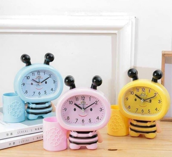 Đồng hồ con ong ống cắm bút xinh xinh cho bé