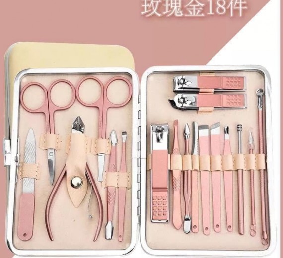 BỘ KÌM BẤM MÓNG HỒNG 18 chi tiết