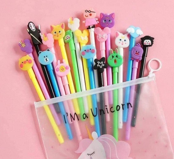 SET 20 BÚT BI NƯỚC HÌNH THÚ NHIỀU MÀU SIÊU KUTE
