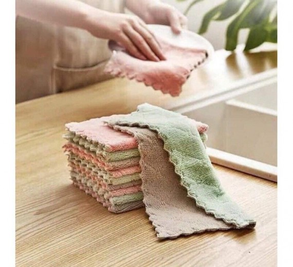 Khăn Lau Bếp Đa Năng, Bát Đĩa, Cốc Chén Thấm Nước Chống Dính Dầu Mỡ Hai Mặt