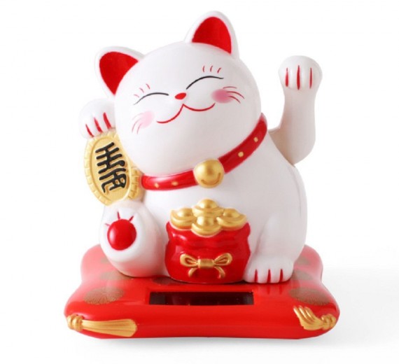 Mèo thần tài Nhựa năng lượng mặt trời size Mini
