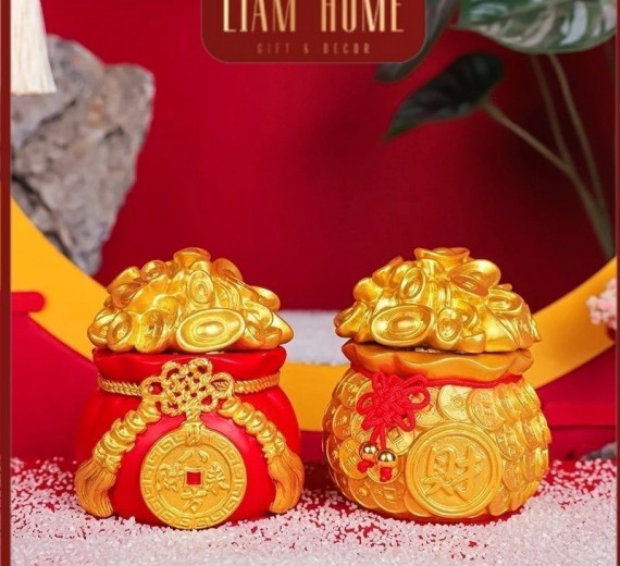 Chậu Cây Kim Tiền Trang Trí May Mắn Tài Lộc - Hủ Gạo Muối