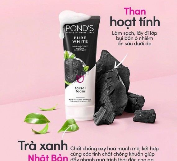 Sữa rữa mặt ponds than hoạt tính