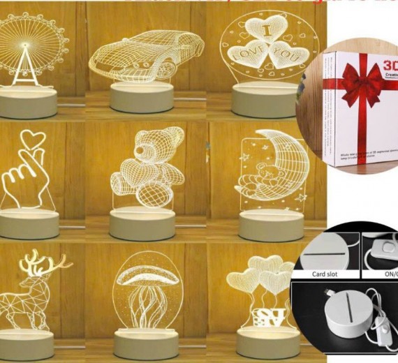 Đèn ngủ để bàn có led 3D