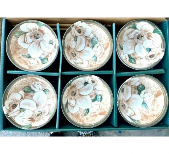 Bộ 6 chén + 6 đũa hoa Trà