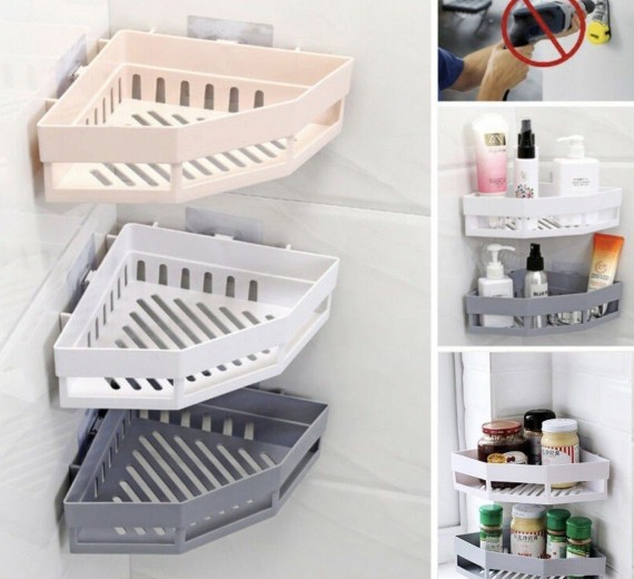 Khay góc nhựa để đồ đa năng hình tam giác