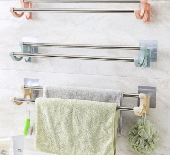 THANH DÁN treo khăn nhà tắm, thanh inox nhà bếp