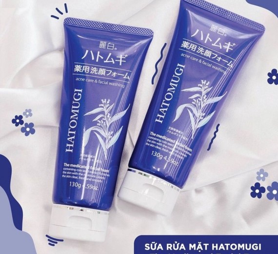 Sữa rửa mặt ngừa mụn và dưỡng ẩm chiết xuất ý dĩ Hatomugi 130g