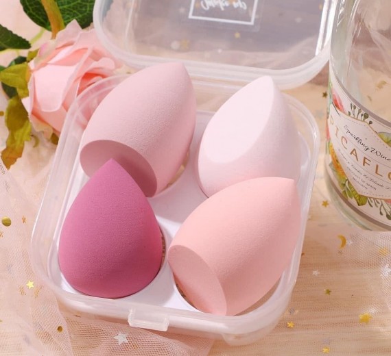 Hộp 4 bông tán phấn siêu mềm mịn