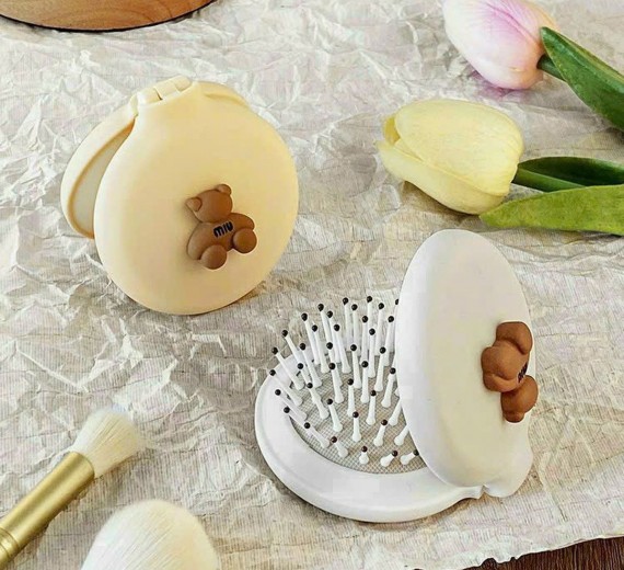 Lược MIU chải tóc massage đầu kèm gương mini