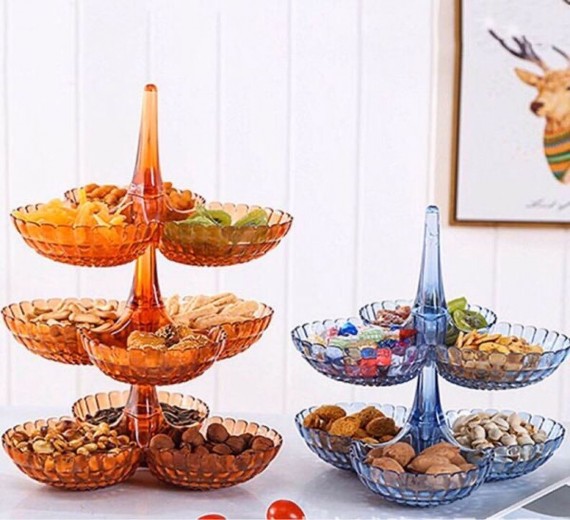 Khay bánh kẹo 3 tầng