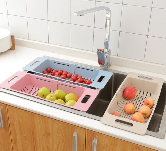 Rổ gác bồn rửa bát gấp gọn Lúa mạch