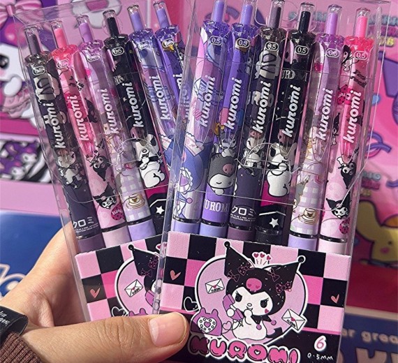 Set 6 Bút Mực Gel Ngòi 0.5Mm Dành Cho Học Sinh