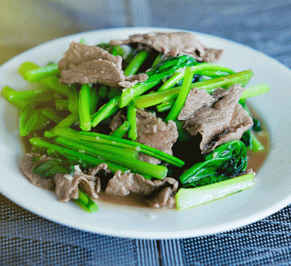 Cải xào bò