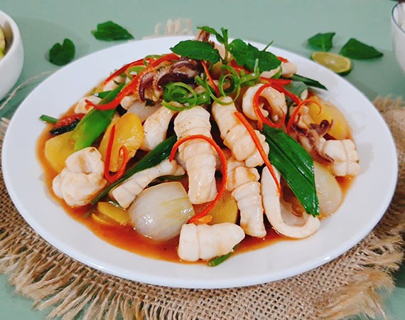 Mực xào