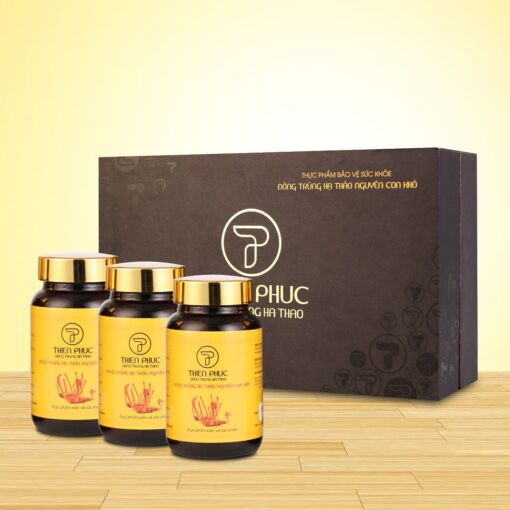 Thực phẩm bảo vệ sức khỏe Đông trùng hạ thảo nguyên con thể khô (hộp 3 lọ)