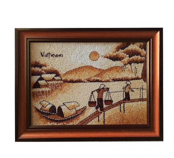 Tranh Gạo Vân Quận Kích Thước 40x40 cm